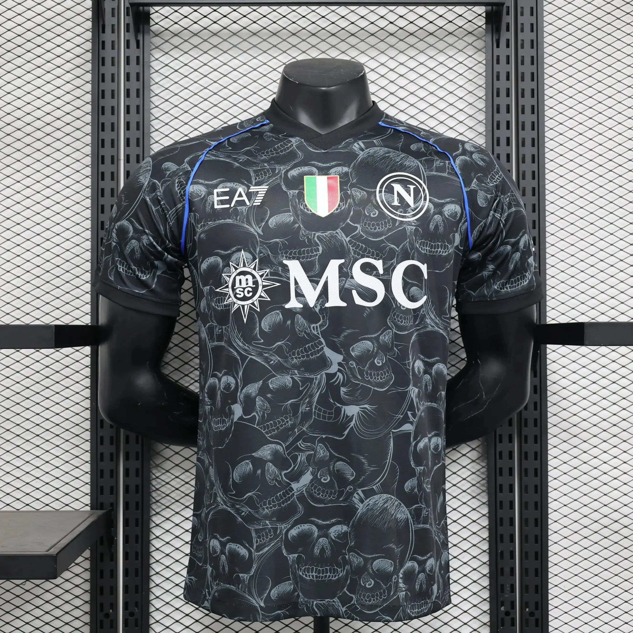 MAILLOT NAPOLI CONCEPT "NOIR" 2023/2024 Version Player YamaKits Foot