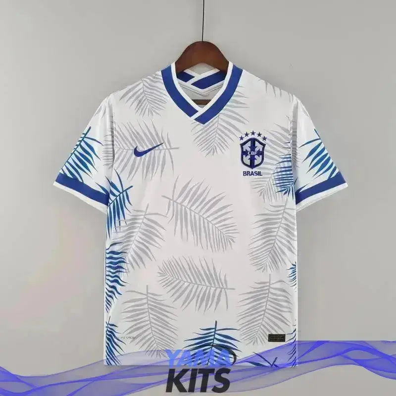 Maillot Brésil Concept « feuilles bleues » 2024/2025 YamaKits Foot