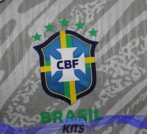 Maillot Brésil Gardien « Gris » 2024/2025 Version Player YamaKits Foot