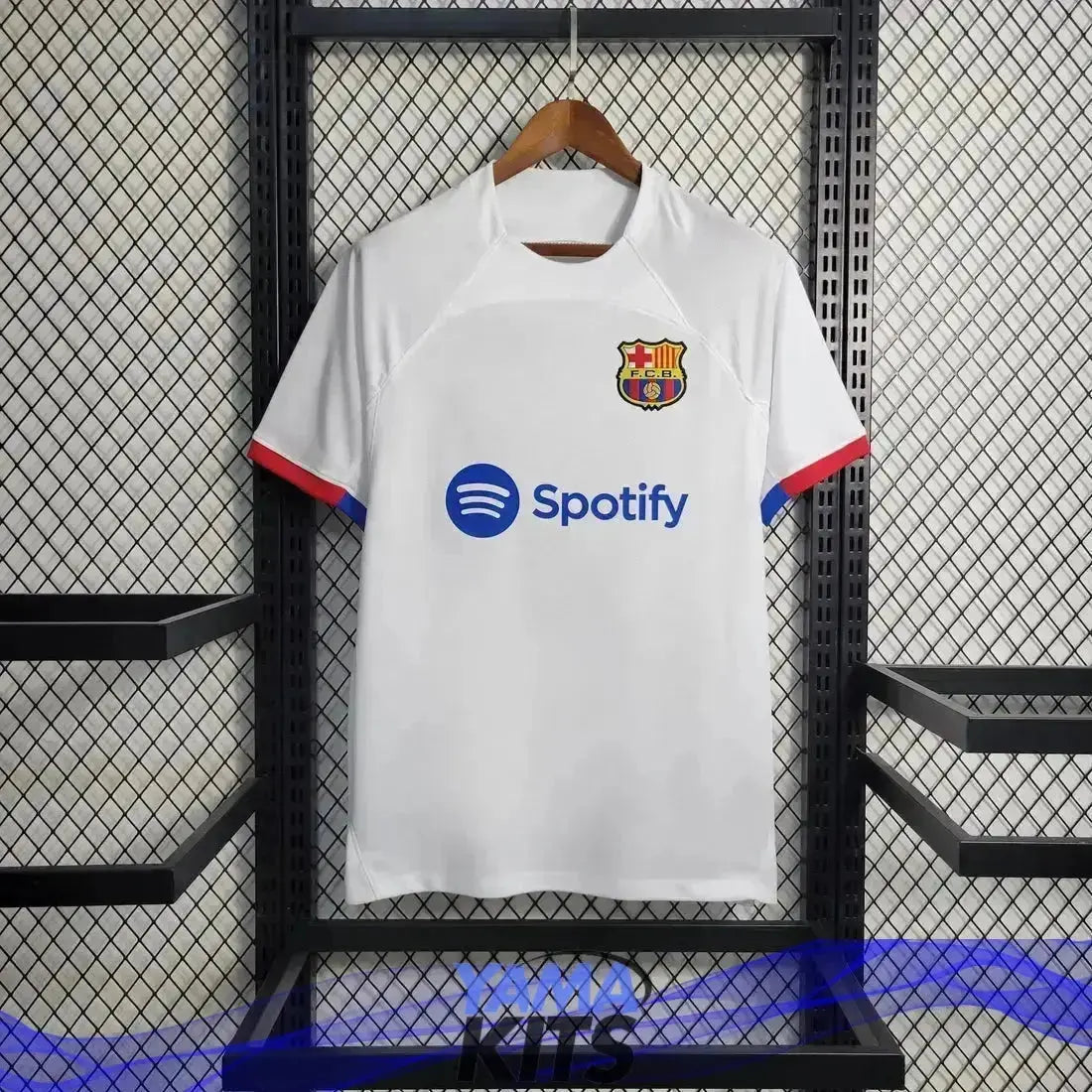Maillot Extérieur du Barcelone « blanc » 2023-2024 YamaKits Foot