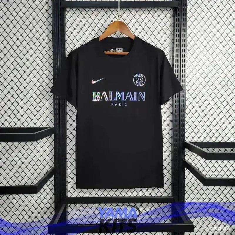 Maillot Paris SG "Balmain,Noir" Concept 2023/2024 YamaKits Foot