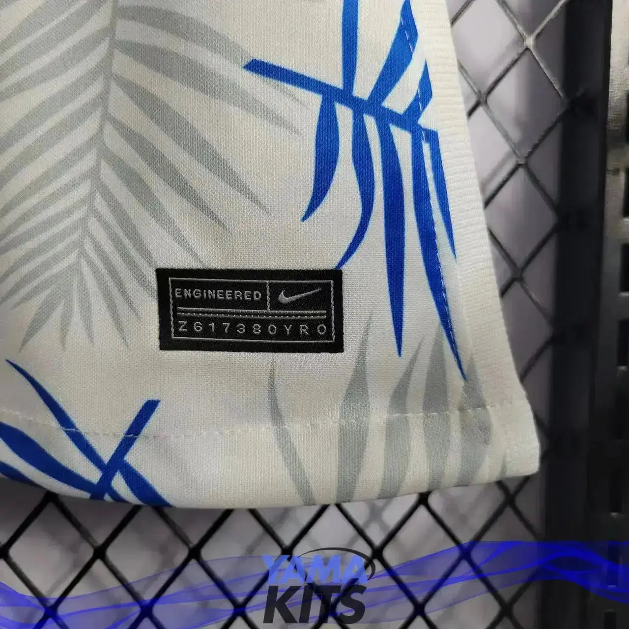 Maillot Femme du Brésil Concept « feuilles bleues » YamaKits Foot